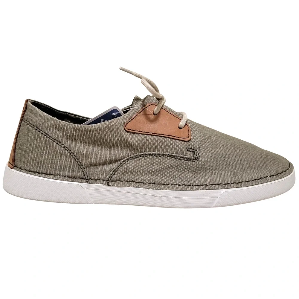 Clarks Men Gereld Tie Casual Derby Oxford Sneakers Size US 10.5W Olive Green